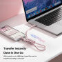 ESSAGER ES-X83 kabel za punjenje i prijenos podataka i vezica - USB-C na USB-C - 30 cm - crni