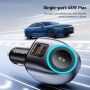 ESSAGER ES-CC31 auto punjač s portovima USB-C / USB-A i integriranim punjačem za Apple Watch - 50W - sivi