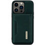 DG.MING 2u1 maska s odjeljivim magnetičnim novčanikom pro iPhone 13 Pro - tamno zeleni