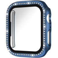 xDfind futrola ukrašena kamenčićima s kaljenim staklom za Apple Watch 40mm - tamnoplava