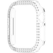 xDfind sjajna Futrola ukrašena cirkonima za Apple Watch 45mm - prozirna