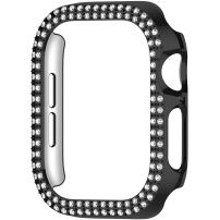 xDfind metalna futrola ukrašena kamenčićima za Apple Watch 40mm - crna