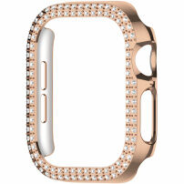 xDfind metalna futrola ukrašena kamenčićima za Apple Watch 40mm - ružičasto-zlatna