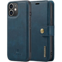 DG.Ming 2u1 odvojiva preklopna maska za iPhone 12 / 12 Pro - tamno plava