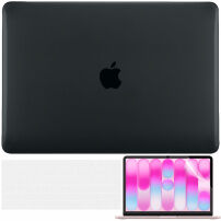 ENKAY 3u1 sjajna maska s ultra tankom maskom US tipkovnice i folijom za zaslon za MacBook Neo (A3404) - crna