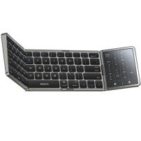 Yesido KB49 sklopiva bežična Bluetooth tipkovnica s touchpad i stalak - tamnosiva