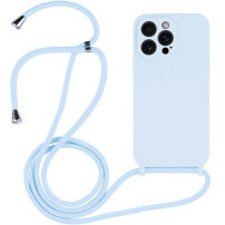 Silikonska maska s vezicom za iPhone 16 Pro - plava