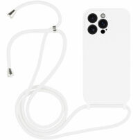 Silikonska maska s vezicom za iPhone 16 Pro - bijela