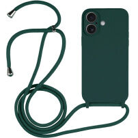 Silikonska maska s vezicom za iPhone 17 - petrolej