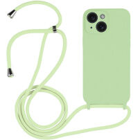 Silikonski etui s uzicom za iPhone 14 Plus - zeleni