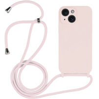 Silikonska maska s vezicom za iPhone 13 - staroružičasta