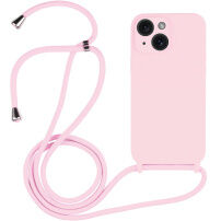 Silikonska maska s vezicom za iPhone 13 - ružičasta