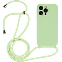 Silikonski etui s uzicom za iPhone 13 Pro Max - zeleni