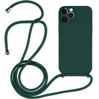 Silikonska maska s vezicom za iPhone 12 Pro Max - petrolej plava