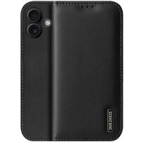 DUX DUCIS Hivo kožna preklopna torbica za iPhone 16 - crna