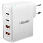 ESSAGER ES-CD37 punjač za mobitel za brzo punjenje s portovima 2x USB-C / 2x USB-A - 100W - bijeli