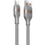 WEKOME WDC-C31 pleteni kabel za punjenje i prijenos podataka - USB-A na USB-C - 1,2 m - sivi