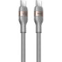 WEKOME WDC-C32 pleteni kabel za punjenje i prijenos podataka - USB-C na USB-C - 2 m - sivi