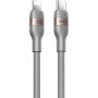 WEKOME WDC-C33 pleteni Kabel za punjenje i prijenos podataka - USB-C na Lightning - 1,2 m - sivi