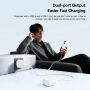 ESSAGER ES-CD55 set punjača za mobitel s priključcima USB-C / USB-A i kabela USB-C na USB-C - 20W - 1 m - bijela