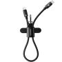 ESSAGER ES-X83 kabel za punjenje i prijenos podataka i vezica - USB-C na USB-C - 30 cm - crni