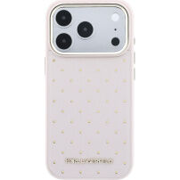 Karl Lagerfeld Perforated Gold Dots maska s MagSafe za iPhone 17 Pro - ružičasta
