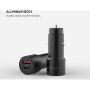 FIXED auto punjač s priključcima USB-C / USB-A - 63W - crni