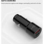 FIXED auto punjač s priključcima USB-C / USB-A - 63W - crni