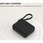 FIXED Zen 10 Loop powerbank s integriranim kabelom USB-C i priključcima USB-C / USB-A - 10 000 mAh - crna