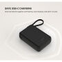 FIXED Zen 20 Loop powerbank s integriranim kabelom USB-C i priključcima USB-C / USB-A - 20 000 mAh - crna