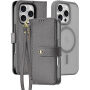 DUX DUCIS Odvojiva preklopna torbica Lawa 2u1 s MagSafe i novčanikom za iPhone 16 Pro - siva
