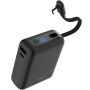 FIXED Zen 20 Loop powerbank s integriranim kabelom USB-C i priključcima USB-C / USB-A - 20 000 mAh - crna