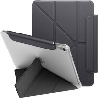 UNIQ Camden Lite futrola s origami stalkom i prostorom za Apple Pencil za iPad 10,9" (2022) / 11" (2025) - tamnosiva