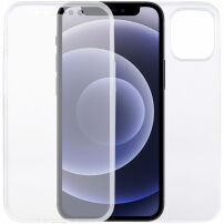 Dvodijelna futrola za prednju i stražnju stranu za iPhone 12 mini - prozirno