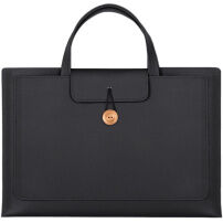 Elegantna torba s gumbom za zatvaranje za MacBook do 16" - crna