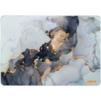 ENKAY mat maska za MacBook Air 13" (A2681 / A3113) - sivo-zlatni mramor