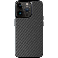 EPICO Hybrid Carbon etui s uzorkom karbonskih vlakana i MagSafe za iPhone 14 Pro Max - crni