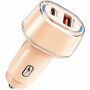 P78 auto punjač s USB-C / USB-A portovima - 55W - ružičasti