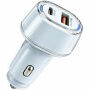 P78 auto punjač s portovima USB-C / USB-A - 55W - plava
