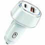 P78 auto punjač s priključcima USB-C / USB-A - 55W - mentol