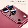 ENKAY Kaljeno staklo s metalnim okvirom za zaštitu leća kamere za iPhone 18 Pro Max - bordo