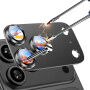 Rurihai Kaljeno staklo s metalnim okvirom za zaštitu leća kamere za iPhone 18 Pro Max - tamno sivo