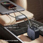 UGREEN EC604 komplet auto punjača s portovima 2x USB-C / USB-A i izvlačnog USB-C Kabel - 145W - 70 cm - siva