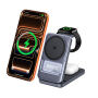 Q29 Qi2.2 3v1 sklopivi magnetni Bežična Stalak za iPhone / Apple Watch / AirPods - 25W - sivi