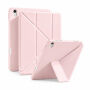 XDcase Y-fold Futrola s origami Stalakom i prostorom za Apple Pencil za iPad 10,9" (2022) / 11" (2025) - ružičasta