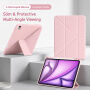 XDcase Y-fold Futrola s origami Stalak i prostorom za Apple Pencil za iPad Pro 11" (2018-2022) - ružičasta
