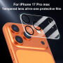 XDcase Kaljeno staklo za zaštitu leća stražnje kamere za iPhone 17 Pro Max - crno
