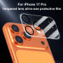 XDcase Kaljeno staklo za zaštitu leća stražnje kamere za iPhone 17 Pro - crno