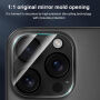 XDcase Kaljeno staklo za zaštitu leća stražnje kamere za iPhone 15 Pro / 15 Pro Max - crno