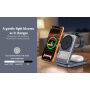 Q29 Qi2.2 3v1 sklopivi magnetni Bežična Stalak za iPhone / Apple Watch / AirPods - 25W - sivi